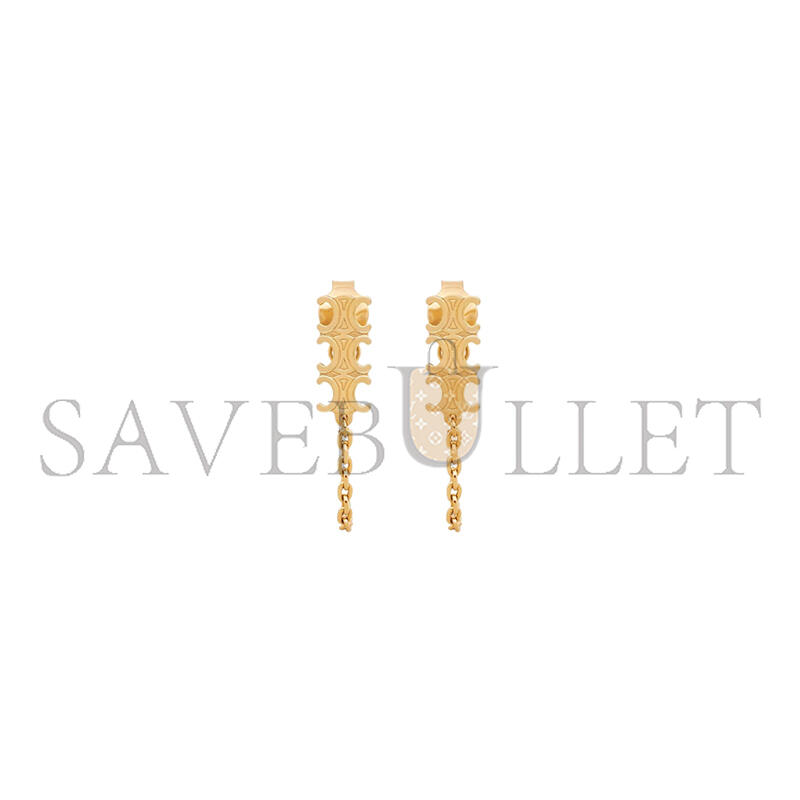 Ce1i*e TRIOMPHE CHAIN EARRINGS IN BRASS WITH GOLD FINISH GOLD 460RC6BRA-35OR
